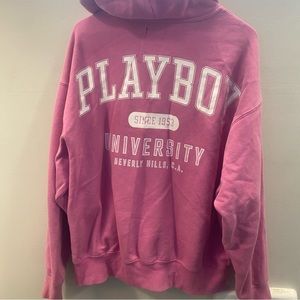 womens playboy zip up hoodie